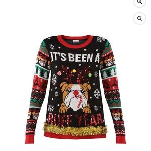 Festive Bulldog Christmas Sweater